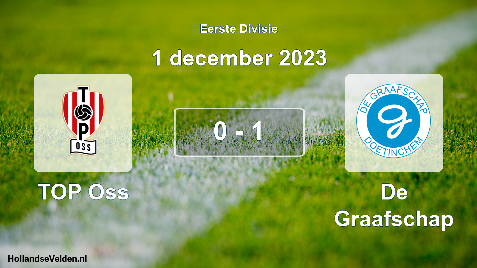 Total number of matches played: TOP Oss - De Graafschap 0 - 1 (1 December 2023)