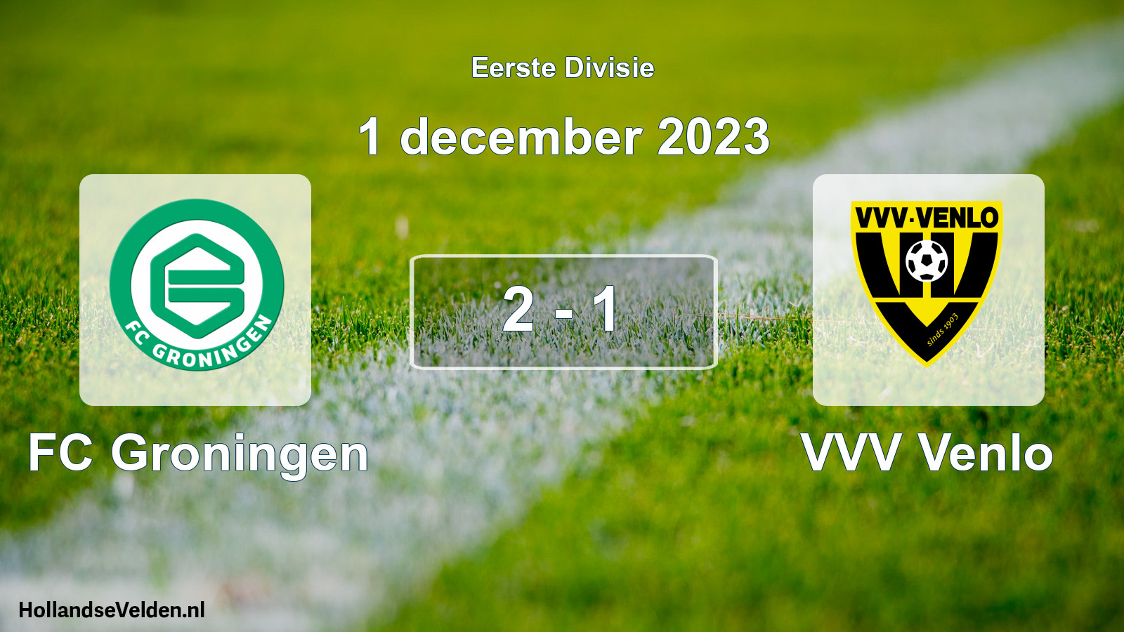 Total number of matches played: FC Groningen - VVV Venlo 2 - 1 (1 December 2023)