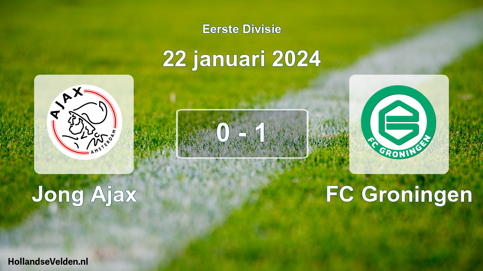 Total number of matches played: Jong Ajax - FC Groningen 0 - 1 (22 January 2024)
