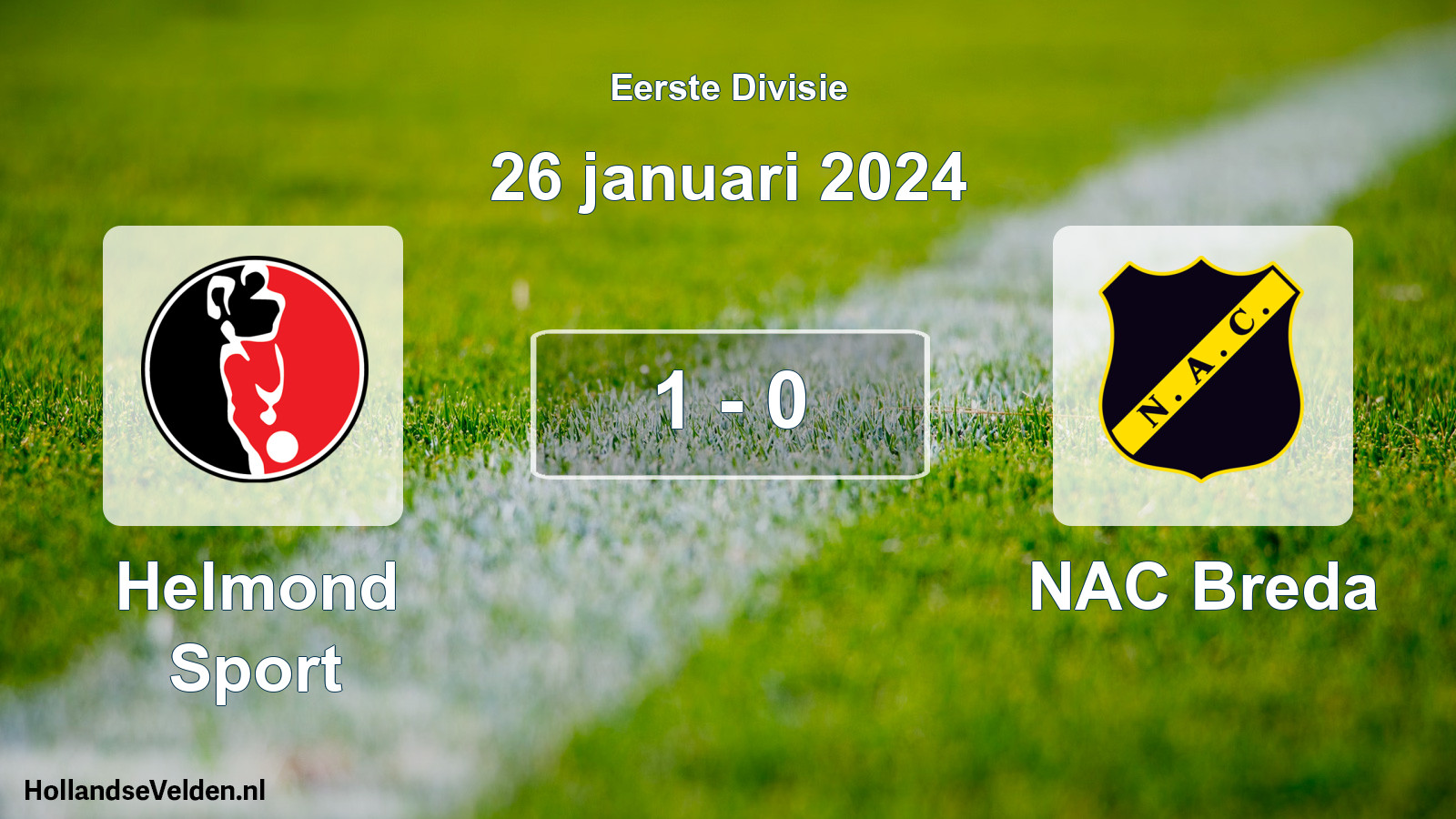 Total number of matches played: Helmond Sport - NAC Breda 1 - 0 (26 January 2024)