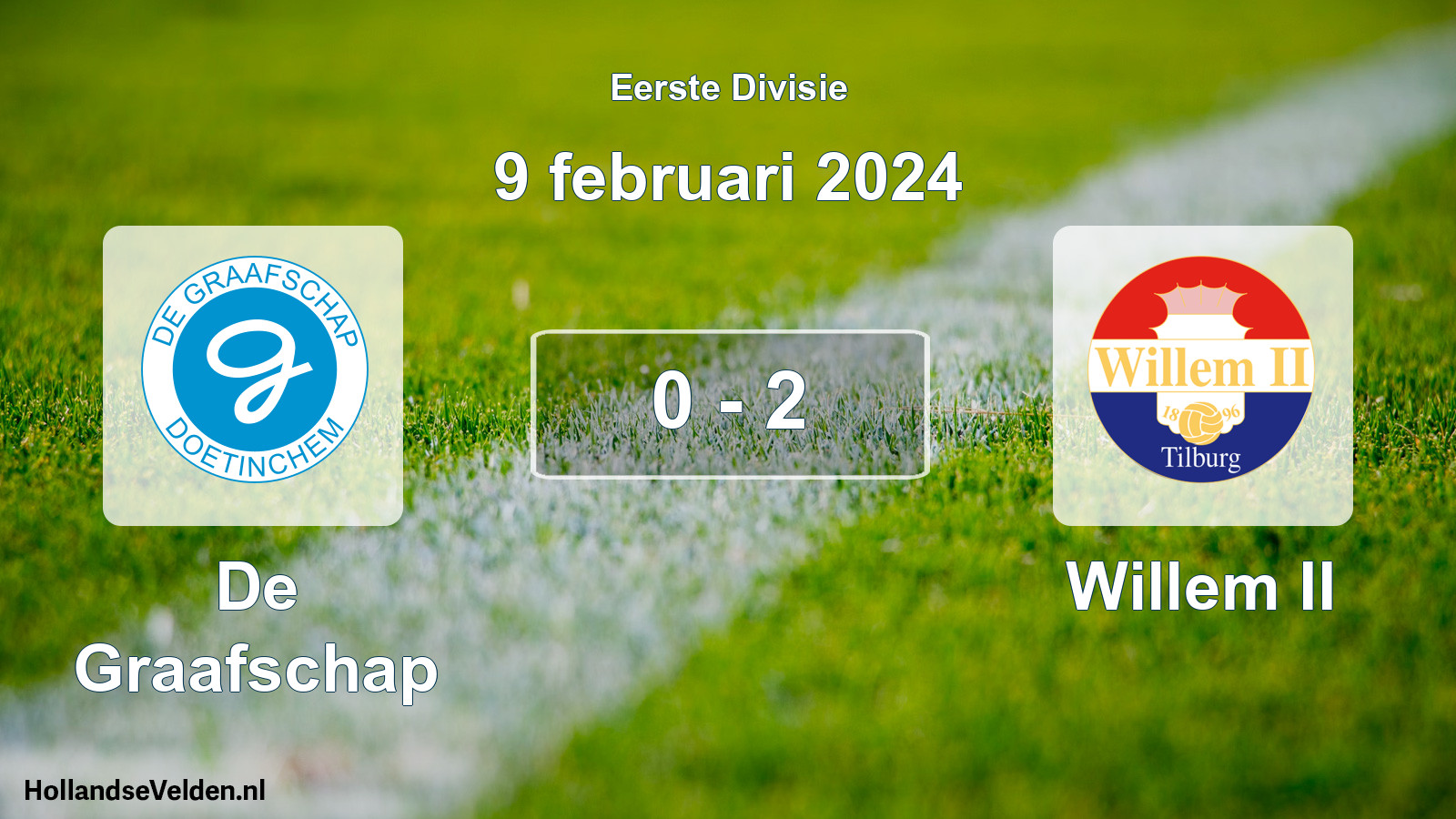 Total number of matches played: De Graafschap - Willem II 0 - 2 (9 February 2024)