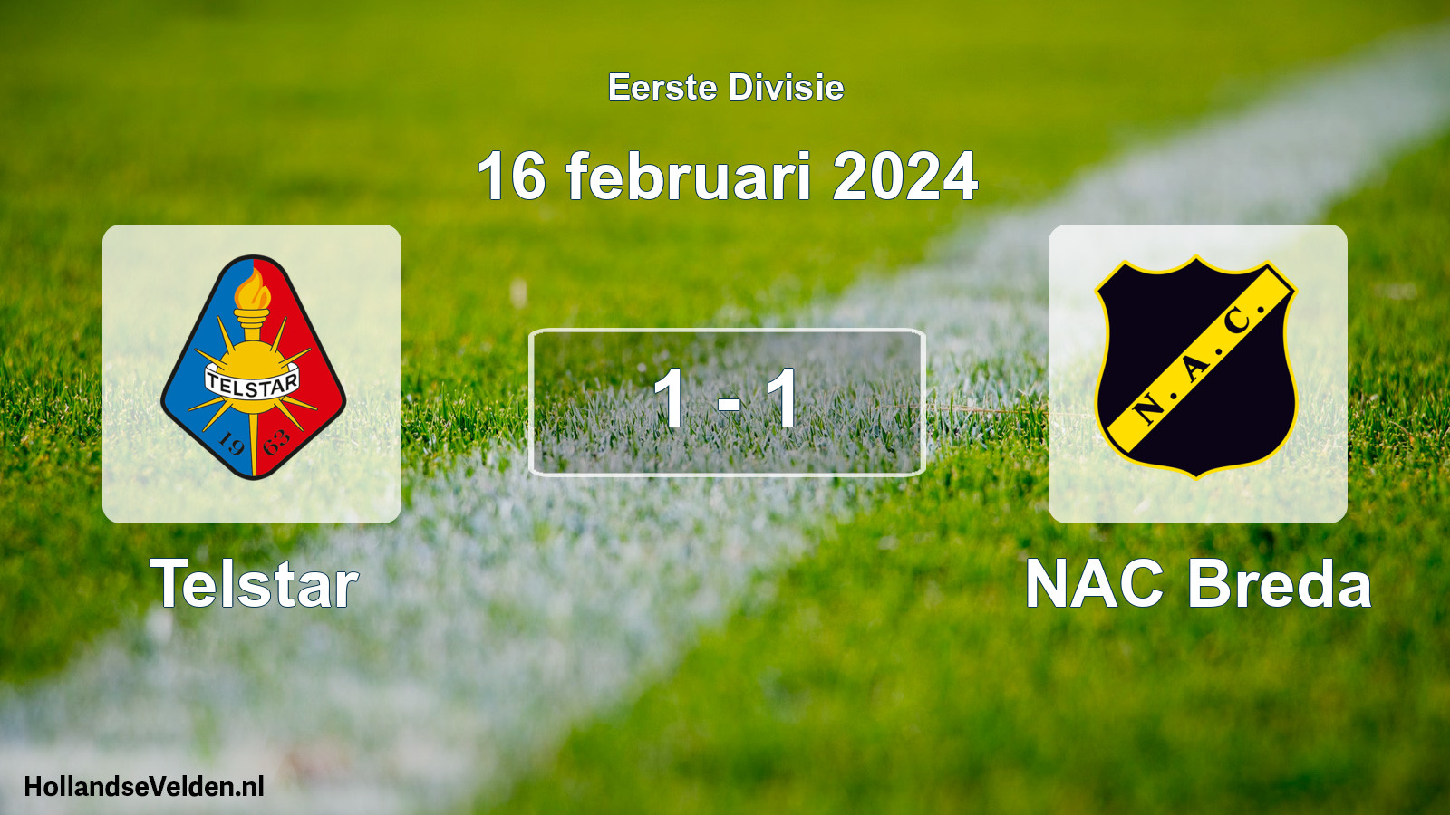 Total number of matches played: Telstar - NAC Breda 1 - 1 (16 February 2024)