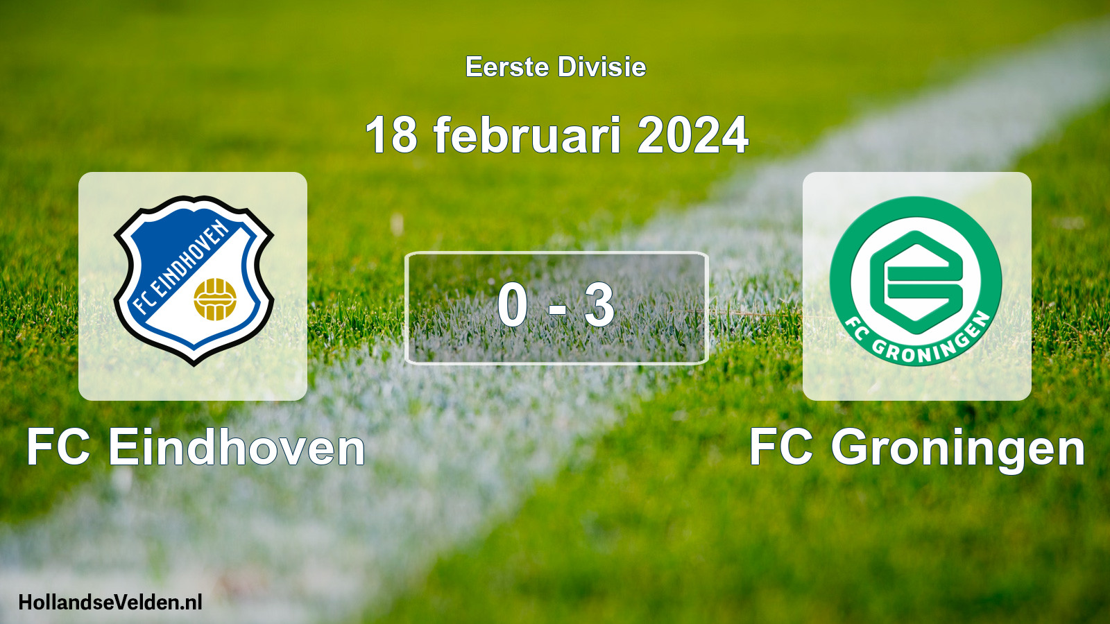 Total number of matches played: FC Eindhoven - FC Groningen 0 - 3 (18 February 2024)