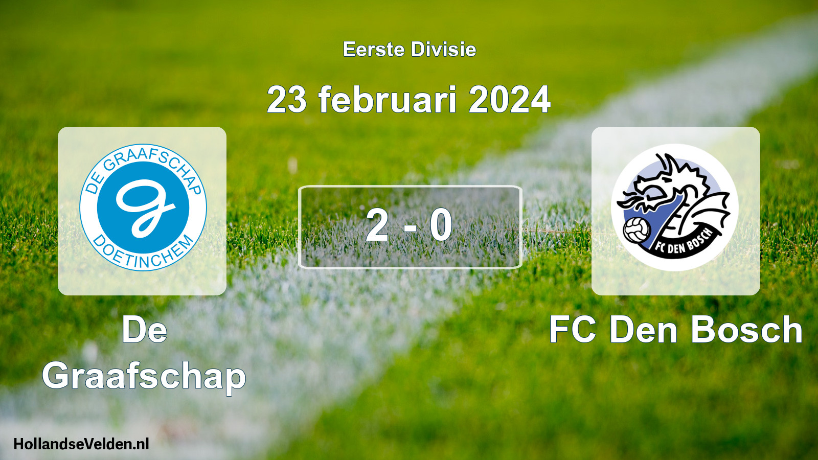 Total number of matches played: De Graafschap - FC Den Bosch 2 - 0 (23 February 2024)