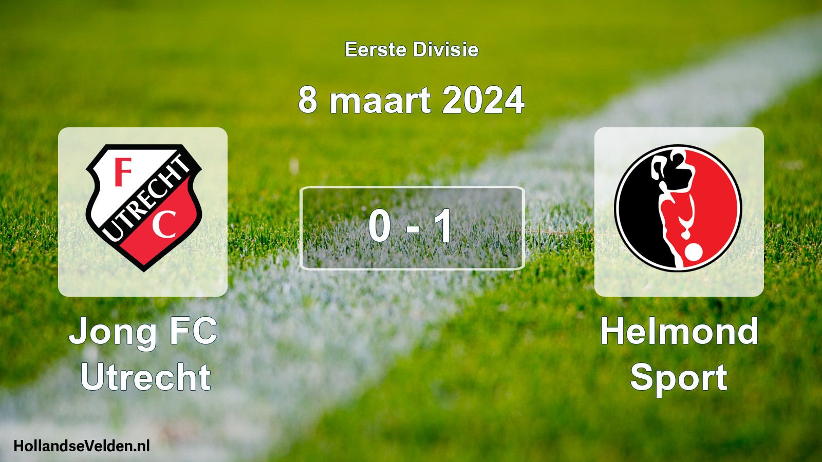 Total number of matches played: Jong FC Utrecht - Helmond Sport 0 - 1 (8 March 2024)