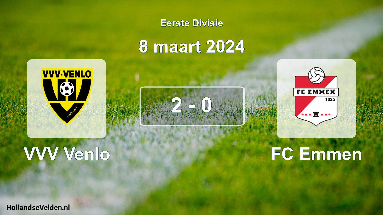 Total number of matches played: VVV Venlo - FC Emmen 2 - 0 (8 March 2024)