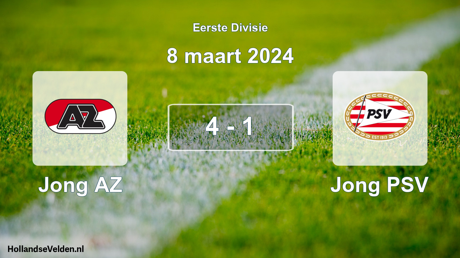 Total number of matches played: Jong AZ - Jong PSV 4 - 1 (8 March 2024)