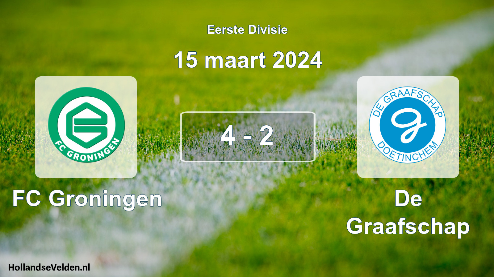 Total number of matches played: FC Groningen - De Graafschap 4 - 2 (15 March 2024)