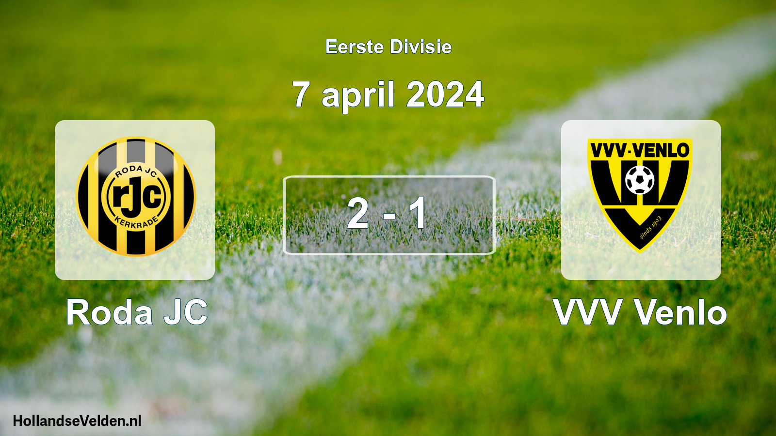 Total number of matches played: Roda JC - VVV Venlo 2 - 1 (7 April 2024)