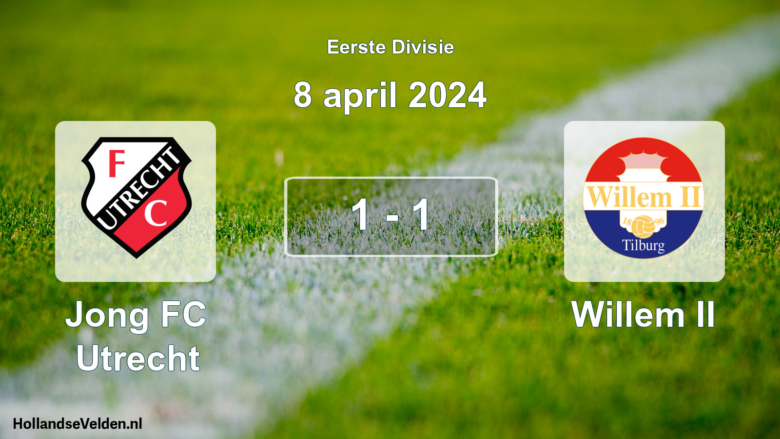 Total number of matches played: Jong FC Utrecht - Willem II 1 - 1 (8 April 2024)