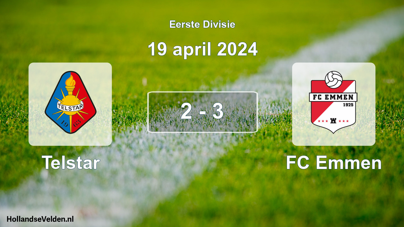 Total number of matches played: Telstar - FC Emmen 2 - 3 (19 April 2024)