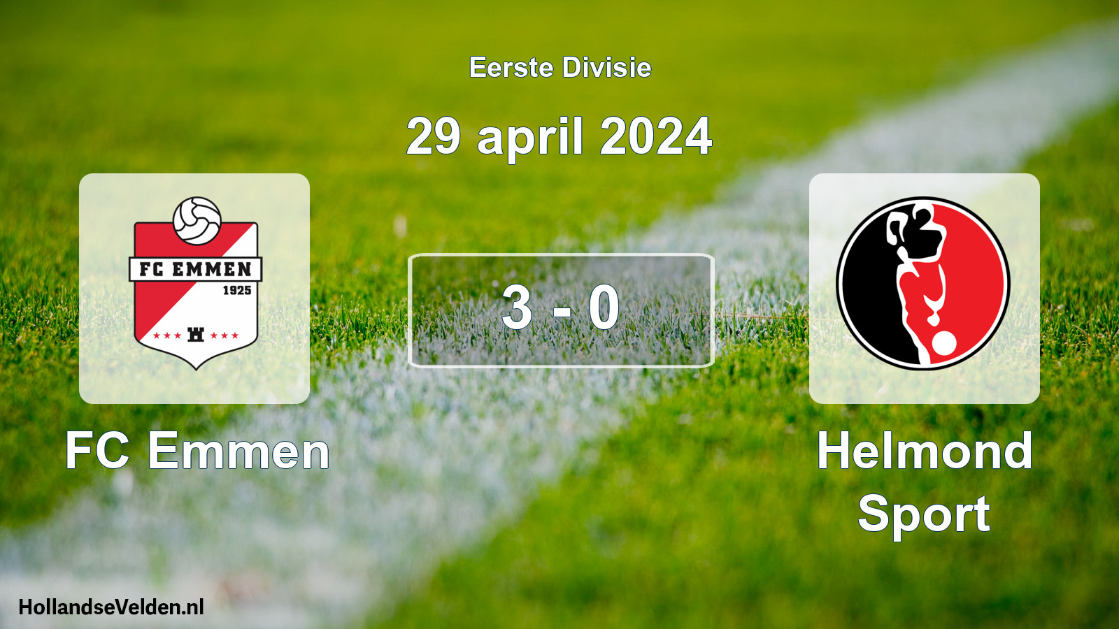 Total number of matches played: FC Emmen - Helmond Sport 3 - 0 (29 April 2024)