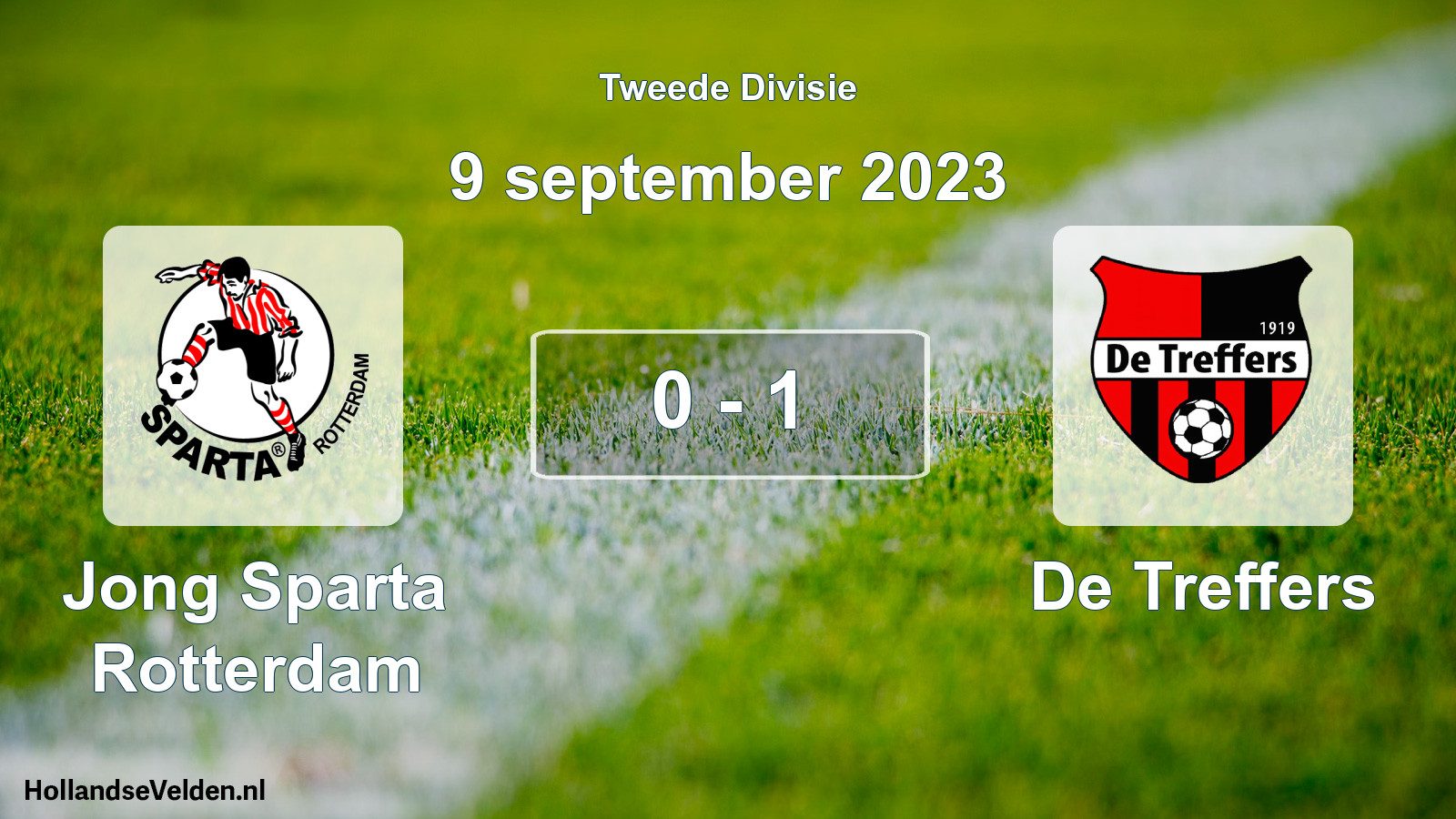 Total number of matches played: Jong Sparta Rotterdam - De Treffers 0 - 1 (9 September 2023)