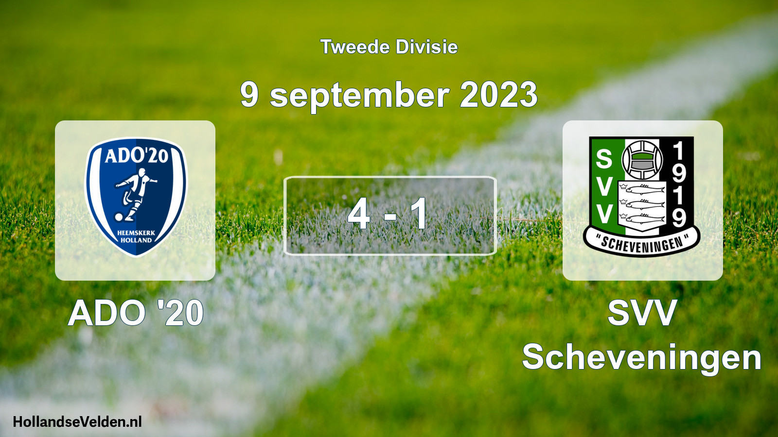 Total number of matches played: ADO '20 - SVV Scheveningen 4 - 1 (9 September 2023)