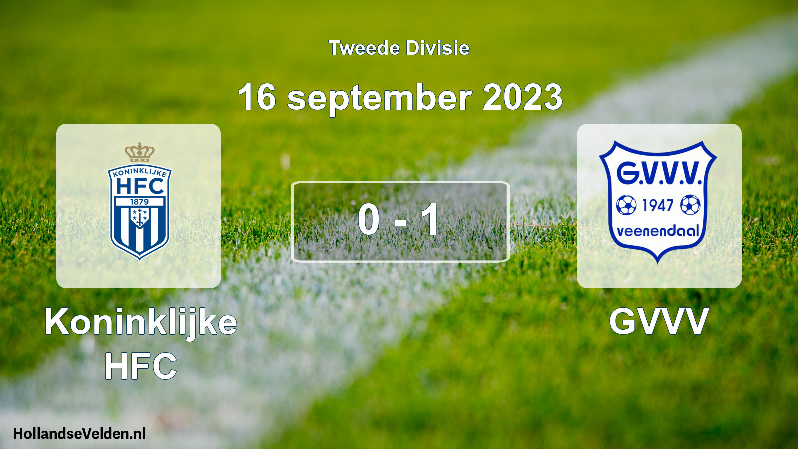 Total number of matches played: Koninklijke HFC - GVVV 0 - 1 (16 September 2023)