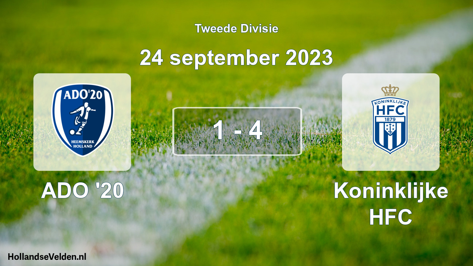 Total number of matches played: ADO '20 - Koninklijke HFC 1 - 4 (24 September 2023)