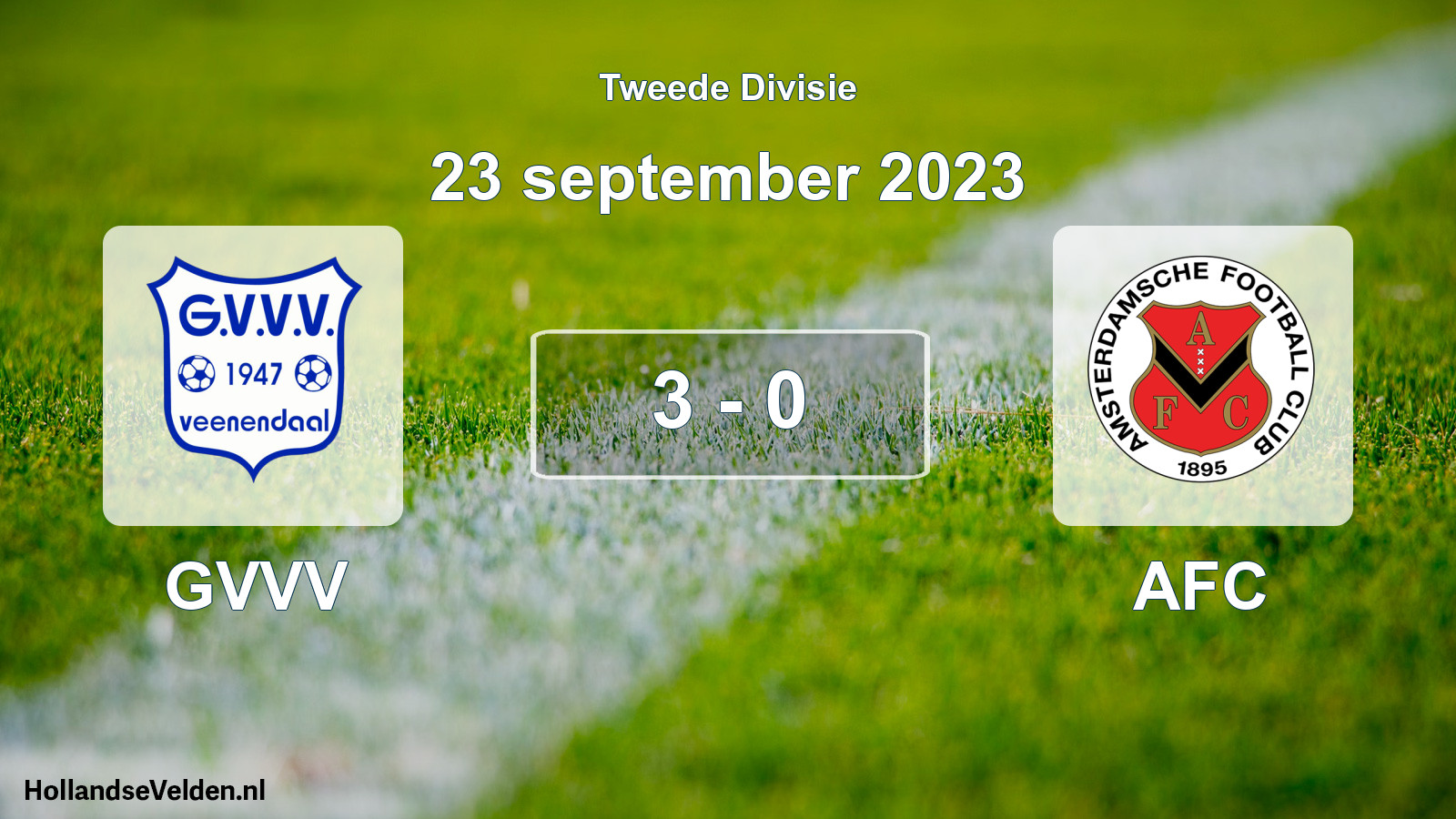 Total number of matches played: GVVV - AFC 3 - 0 (23 September 2023)