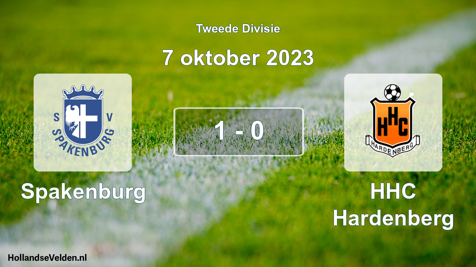Total number of matches played: Spakenburg - HHC Hardenberg 1 - 0 (7 October 2023)