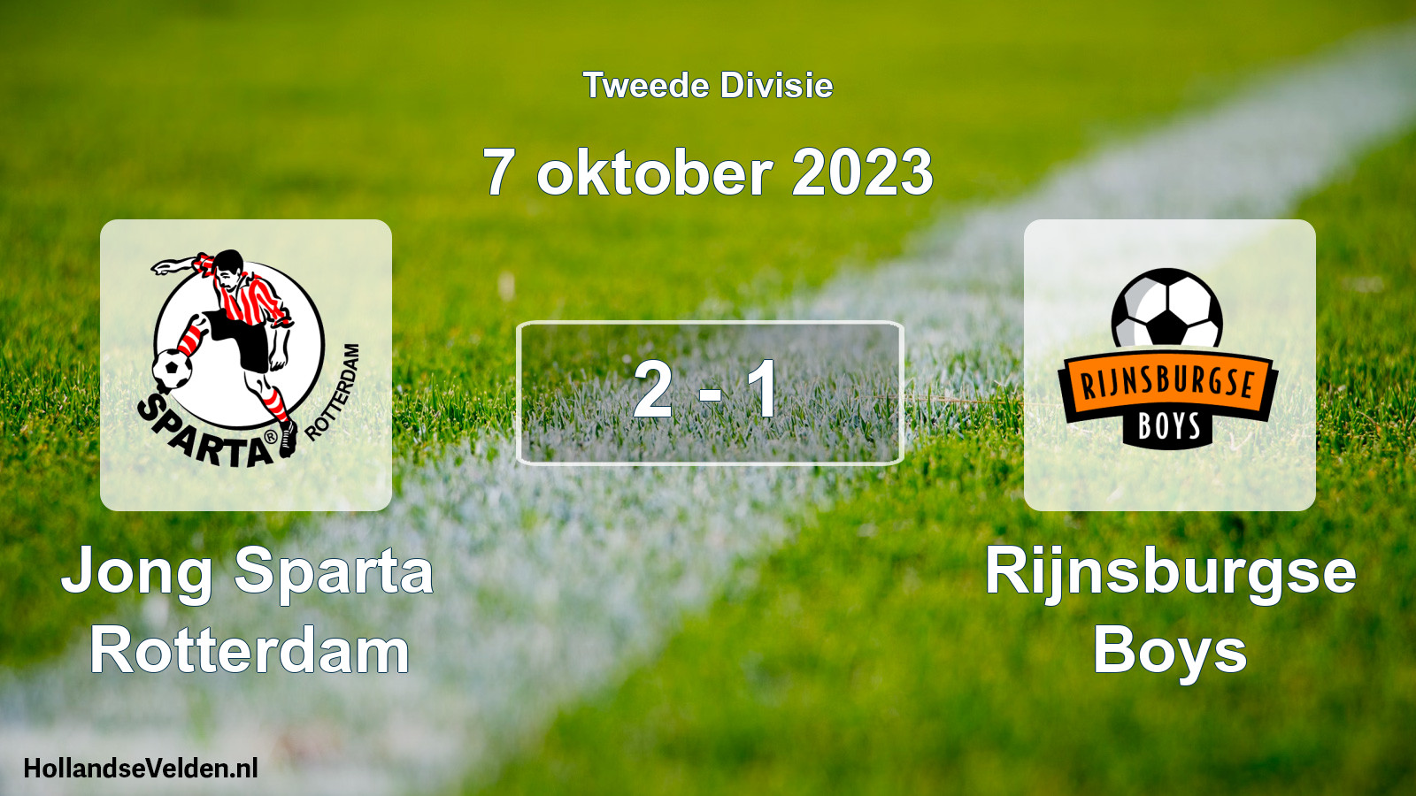 Total number of matches played: Jong Sparta Rotterdam - Rijnsburgse Boys 2 - 1 (7 October 2023)