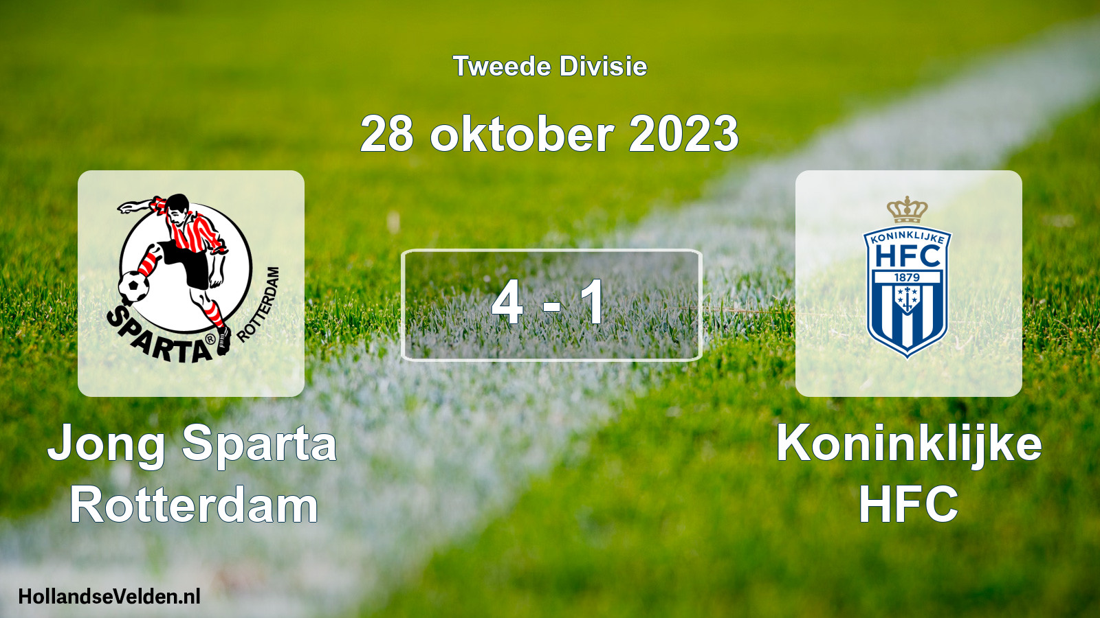 Total number of matches played: Jong Sparta Rotterdam - Koninklijke HFC 4 - 1 (28 October 2023)