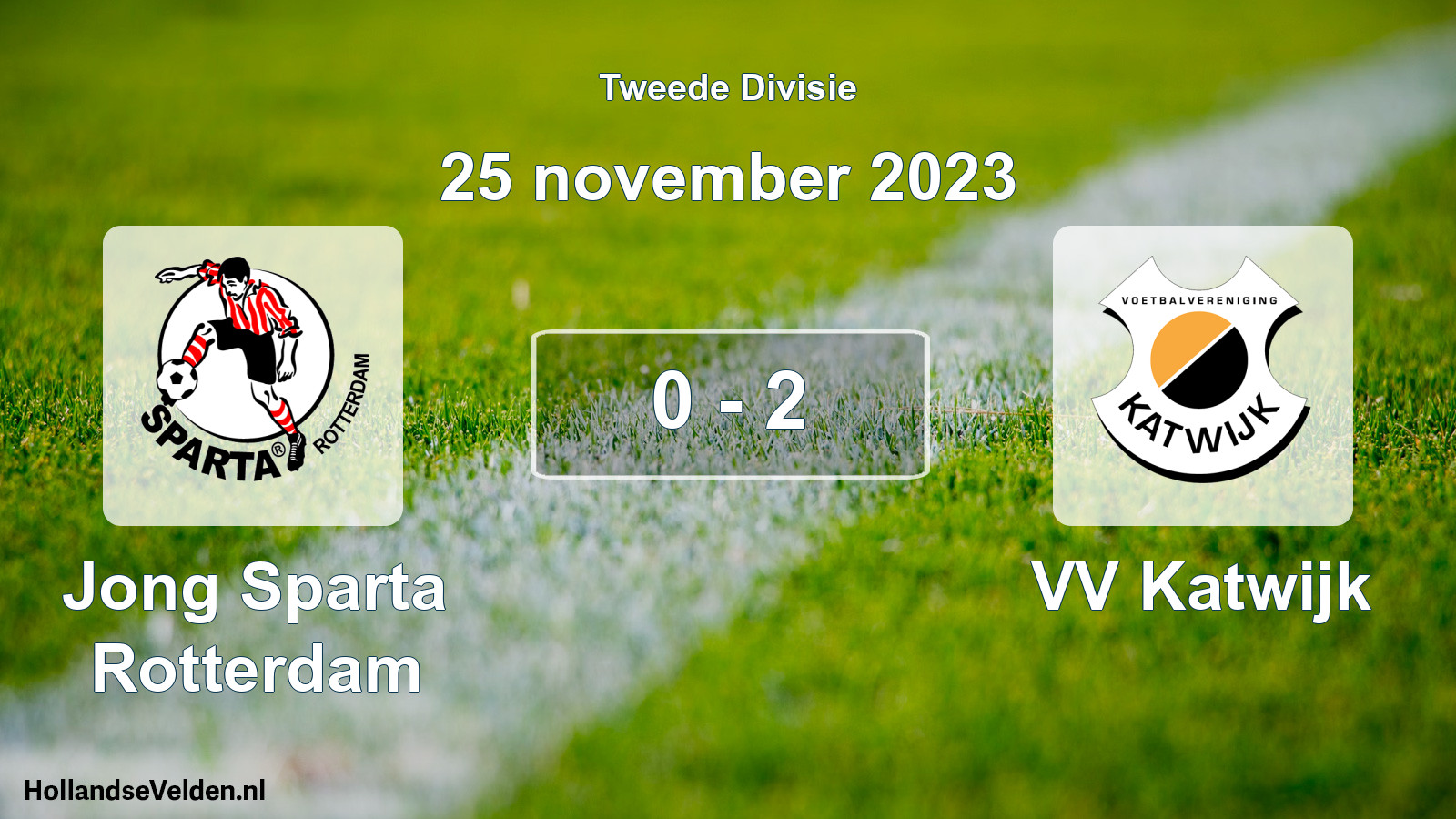 Total number of matches played: Jong Sparta Rotterdam - VV Katwijk 0 - 2 (25 November 2023)