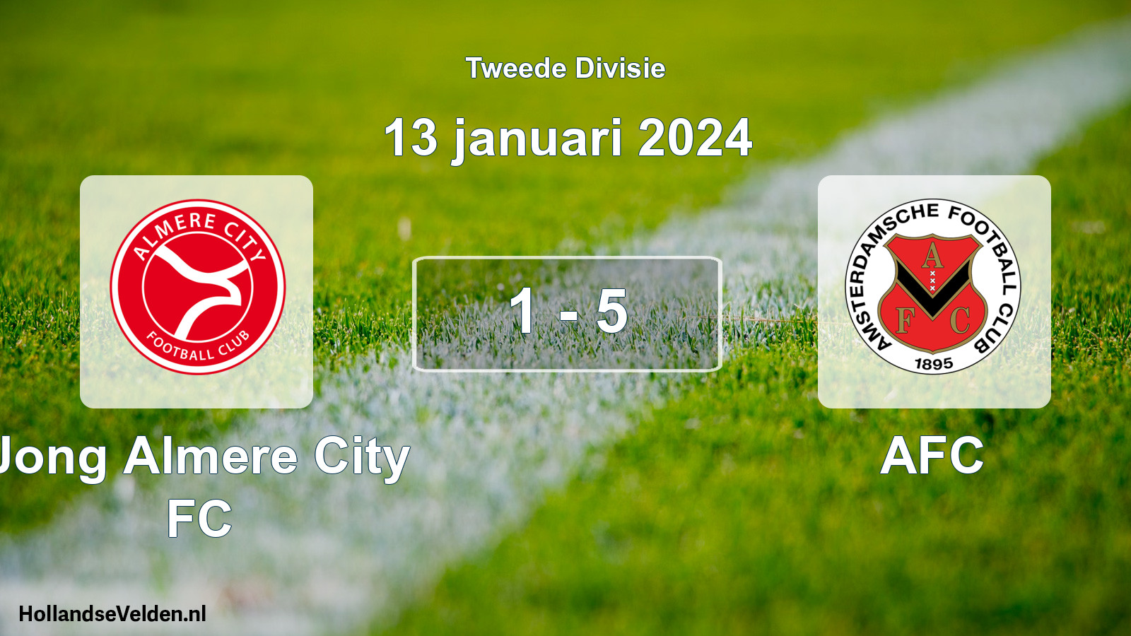 Total number of matches played: Jong Almere City FC - AFC 1 - 5 (13 January 2024)