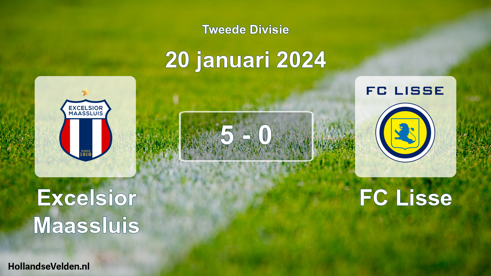 Total number of matches played: Excelsior Maassluis - FC Lisse 5 - 0 (20 January 2024)