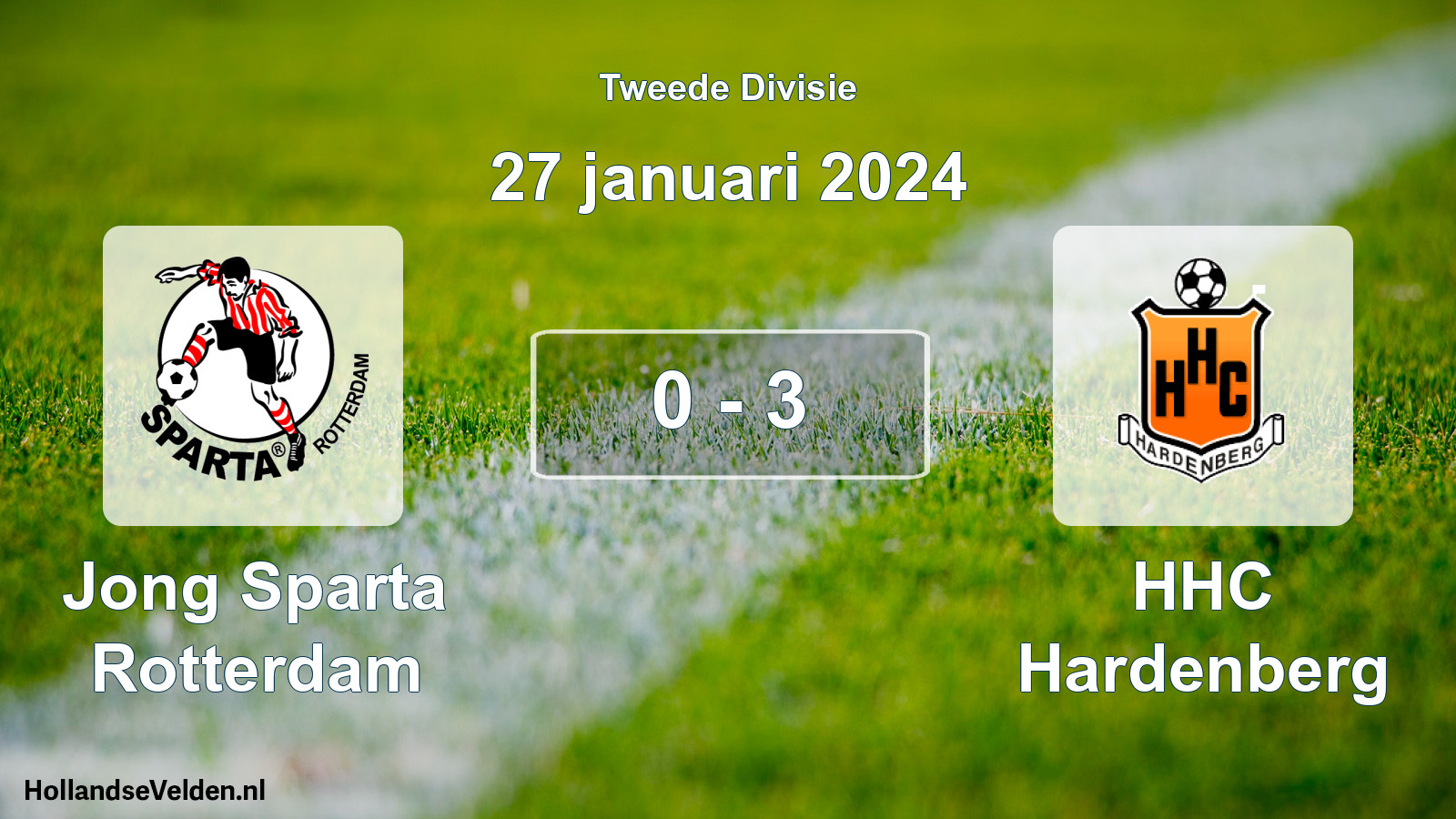 Total number of matches played: Jong Sparta Rotterdam - HHC Hardenberg 0 - 3 (27 January 2024)
