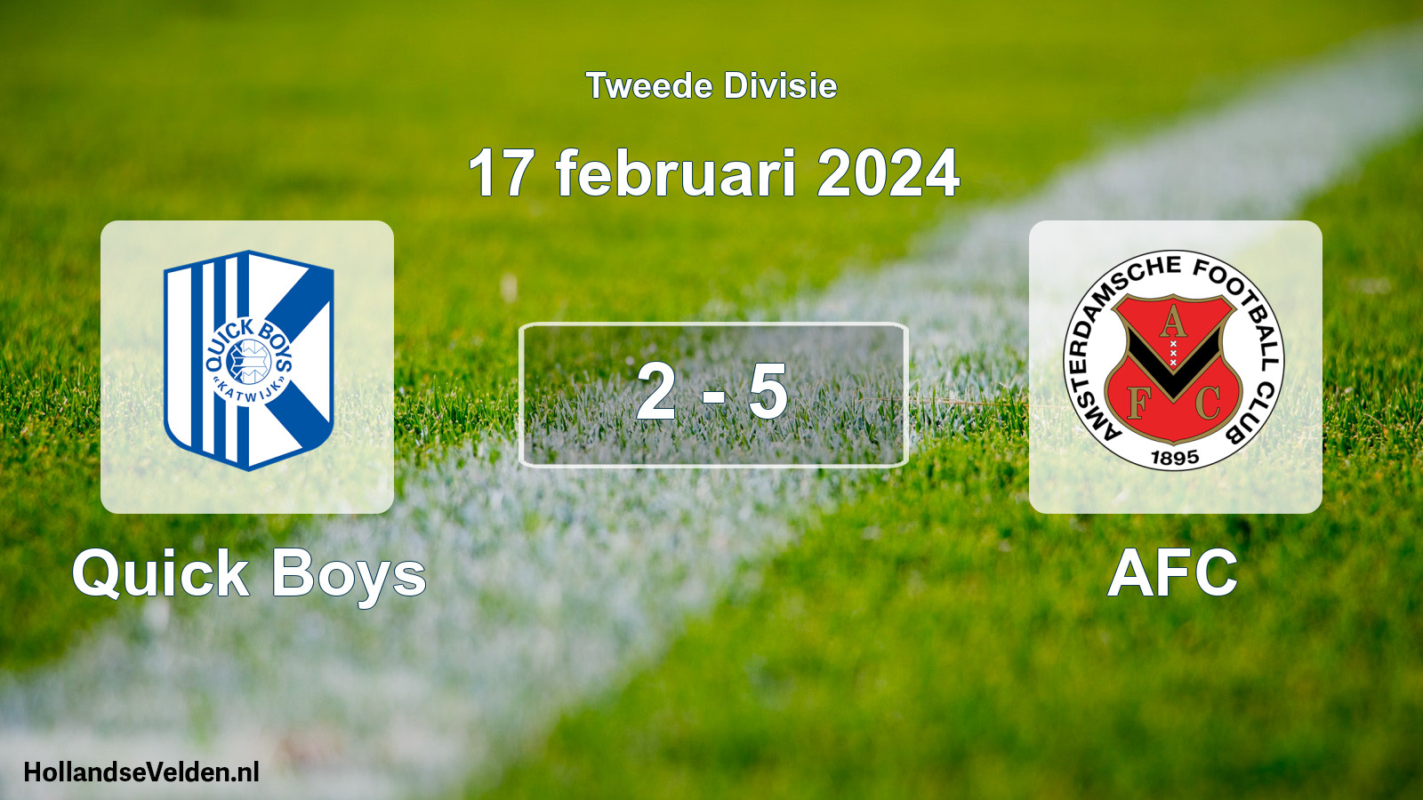 Total number of matches played: Quick Boys - AFC 2 - 5 (17 February 2024)