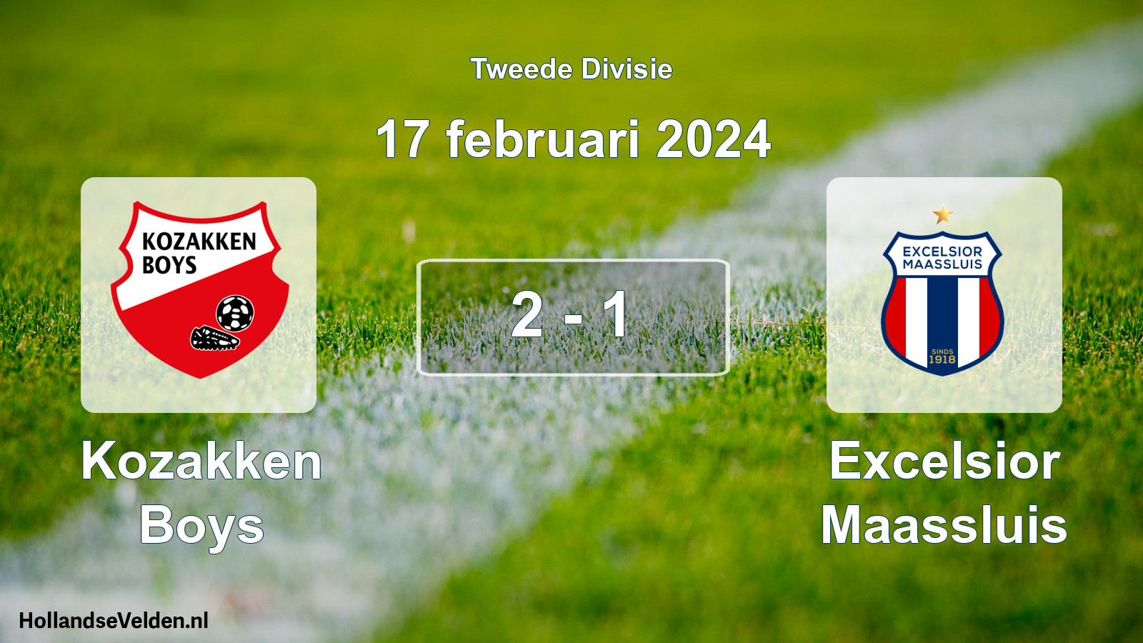 Total number of matches played: Kozakken Boys - Excelsior Maassluis 2 - 1 (17 February 2024)