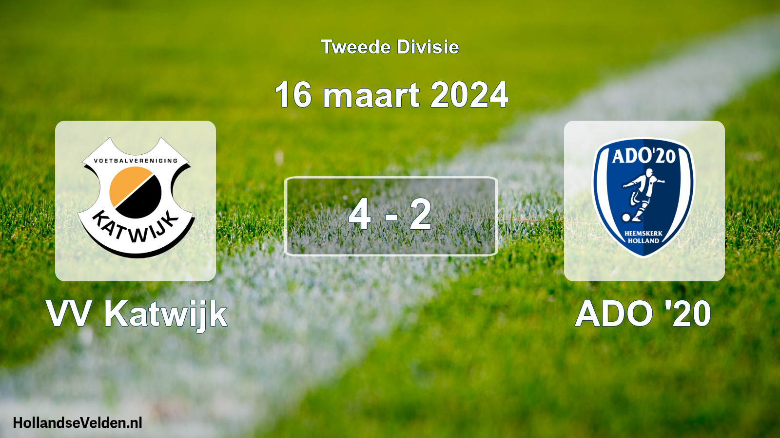 Total number of matches played: VV Katwijk - ADO '20 4 - 2 (16 March 2024)