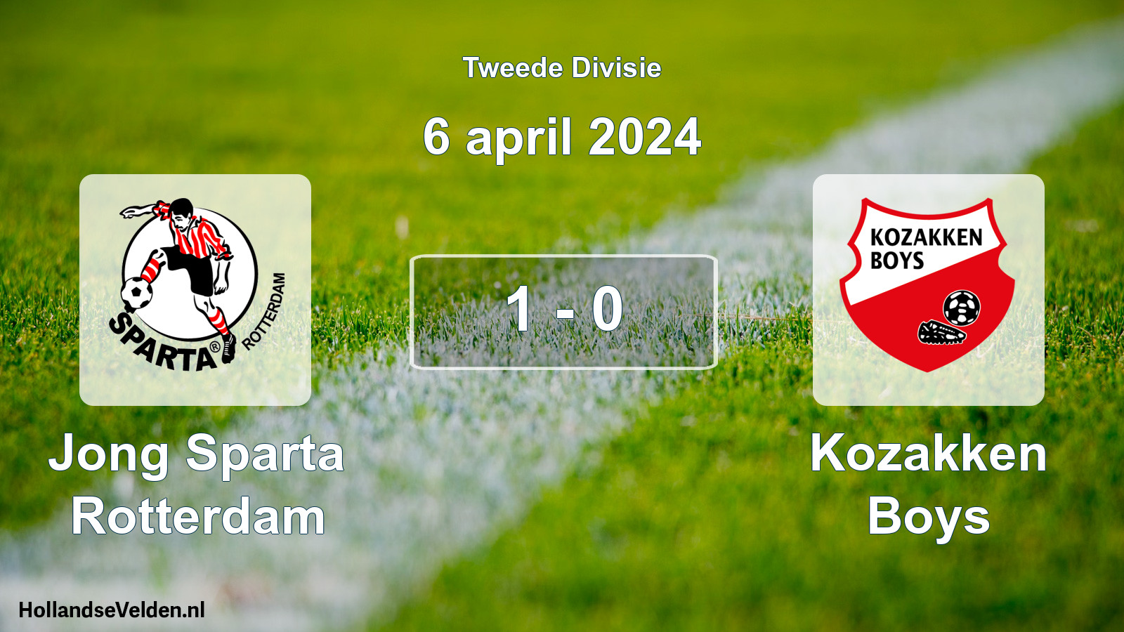 Total number of matches played: Jong Sparta Rotterdam - Kozakken Boys 1 - 0 (6 April 2024)
