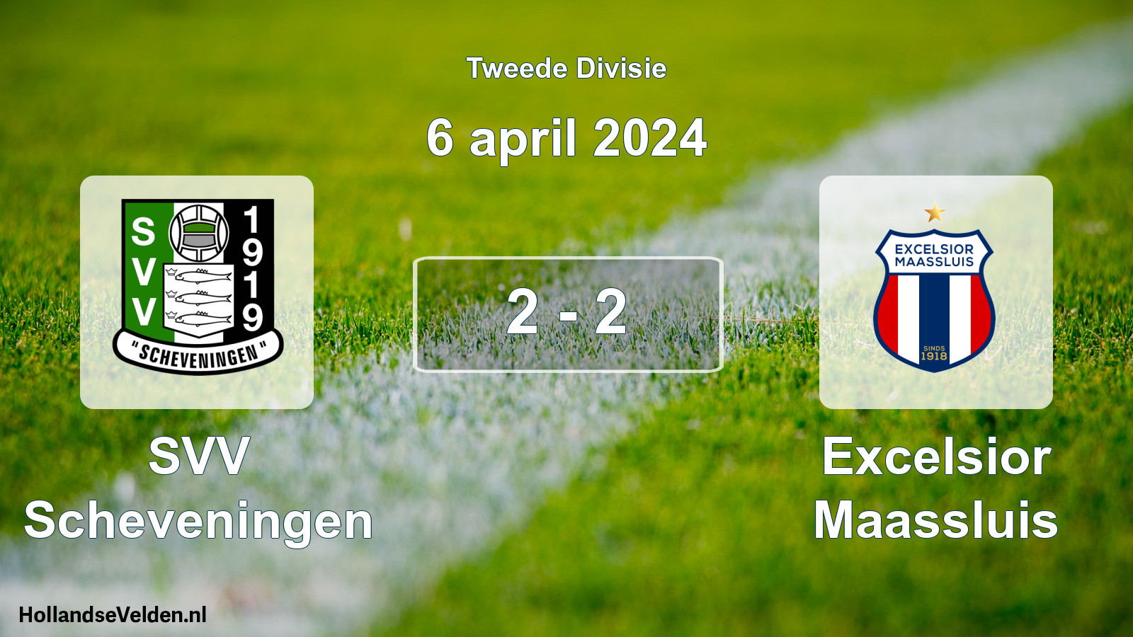 Total number of matches played: SVV Scheveningen - Excelsior Maassluis 2 - 2 (6 April 2024)