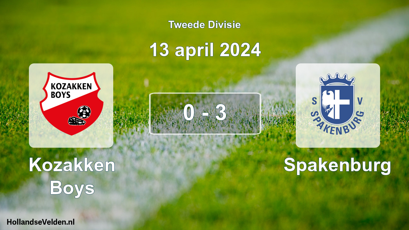 Total number of matches played: Kozakken Boys - Spakenburg 0 - 3 (13 April 2024)
