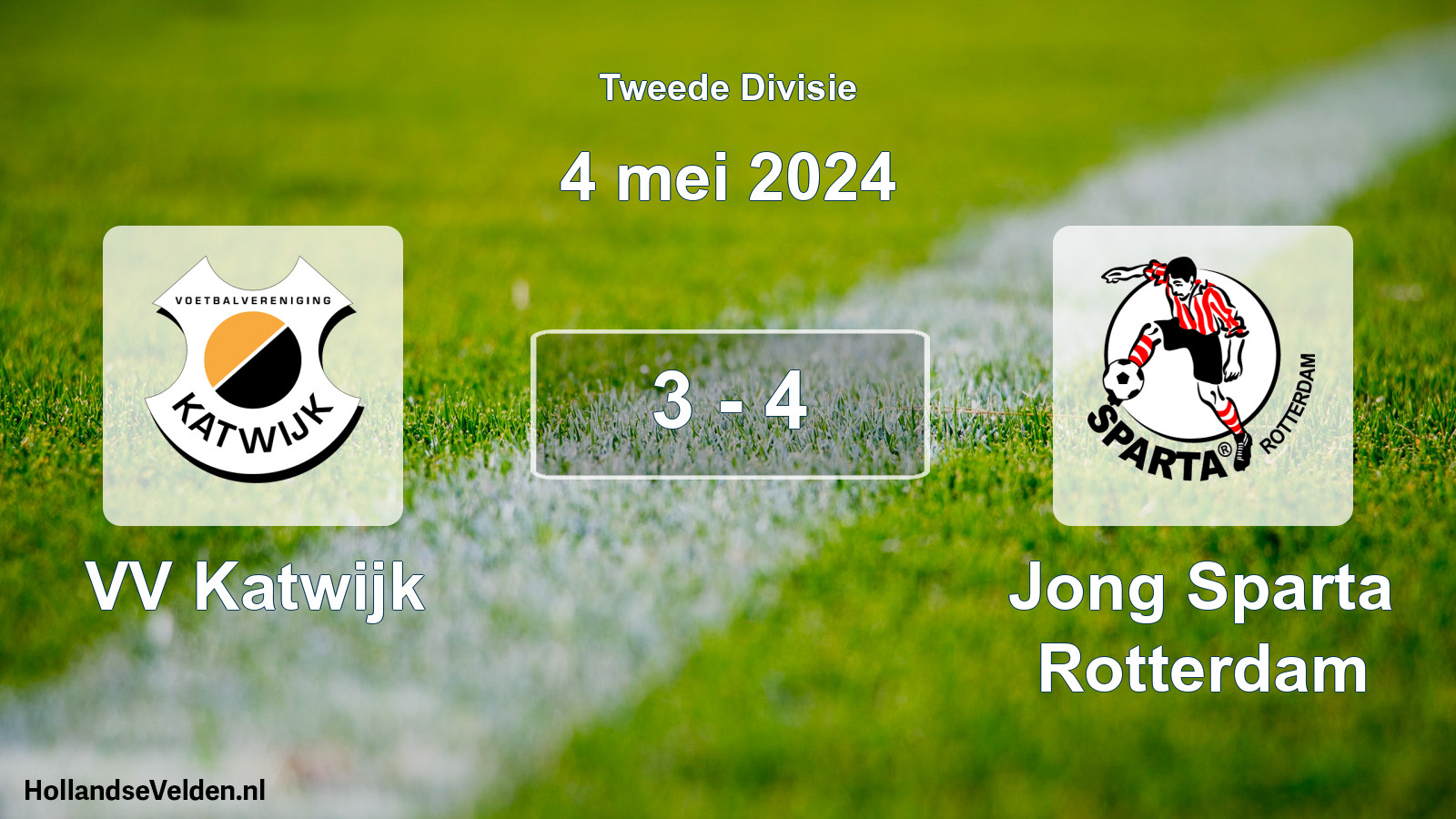Total number of matches played: VV Katwijk - Jong Sparta Rotterdam 3 - 4 (4 May 2024)