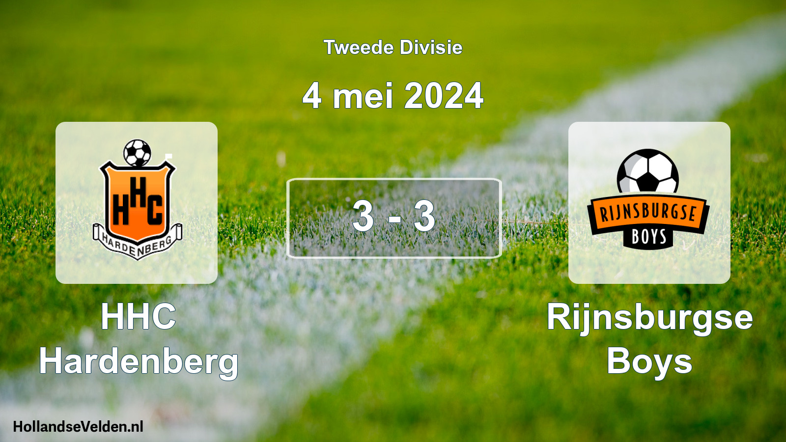 Total number of matches played: HHC Hardenberg - Rijnsburgse Boys 3 - 3 (4 May 2024)
