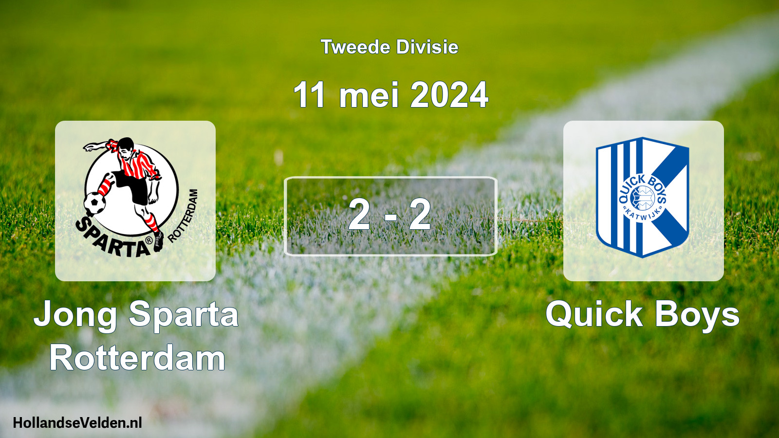 Total number of matches played: Jong Sparta Rotterdam - Quick Boys 2 - 2 (11 May 2024)