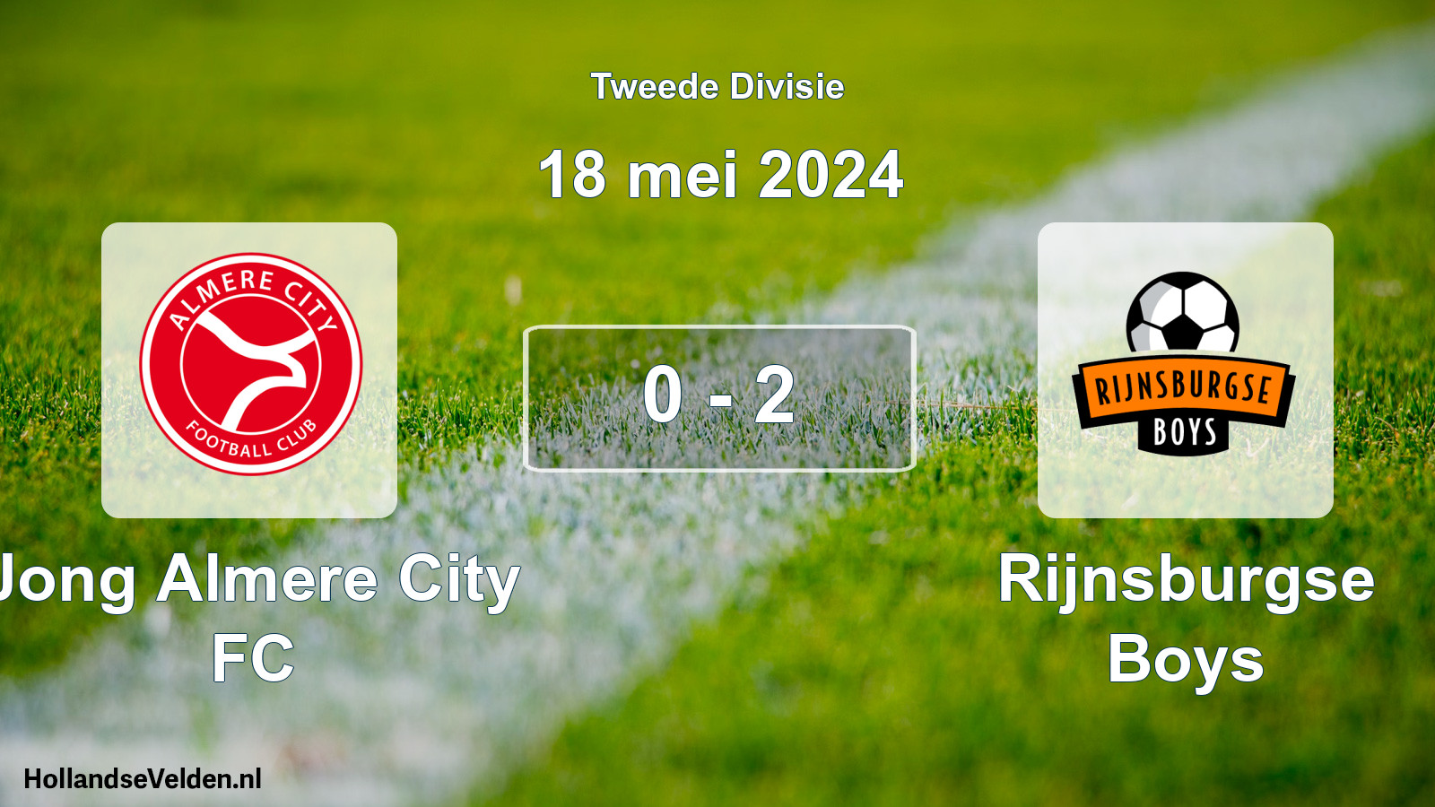 Total number of matches played: Jong Almere City FC - Rijnsburgse Boys 0 - 2 (18 May 2024)