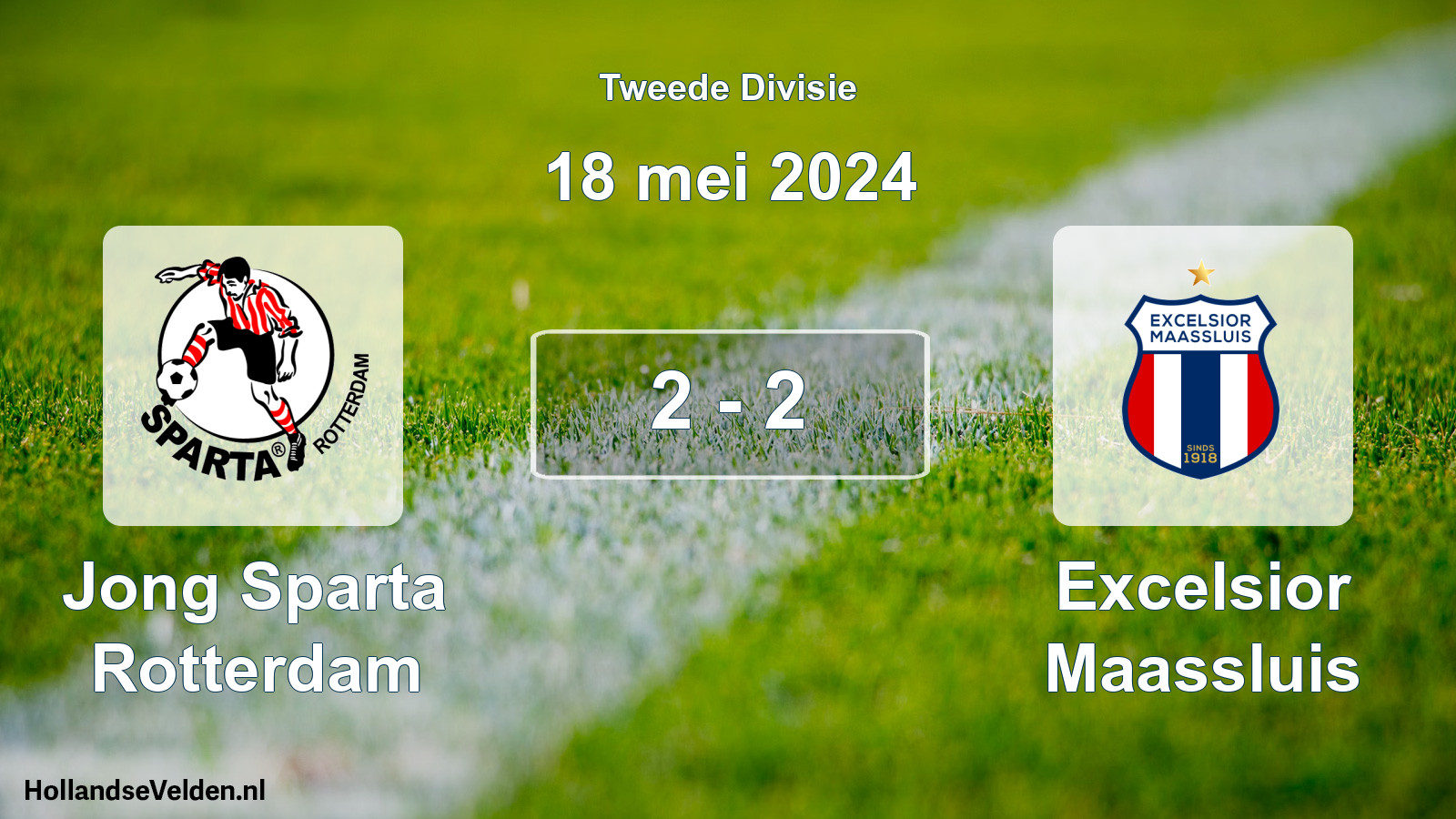 Total number of matches played: Jong Sparta Rotterdam - Excelsior Maassluis 2 - 2 (18 May 2024)