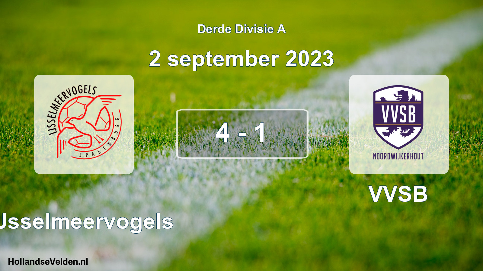 Total number of matches played: IJsselmeervogels - VVSB 4 - 1 (2 September 2023)
