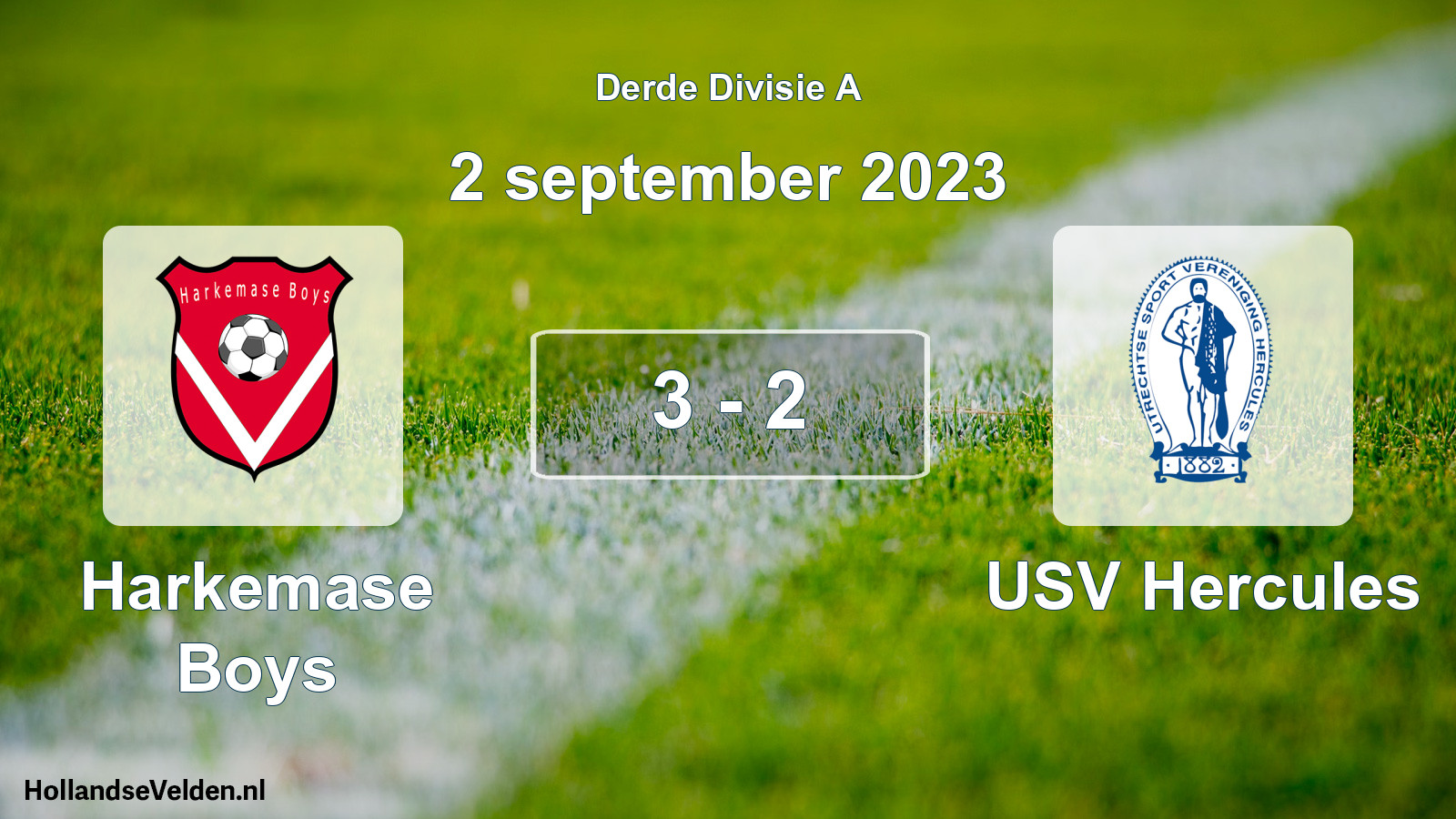 Total number of matches played: Harkemase Boys - USV Hercules 3 - 2 (2 September 2023)