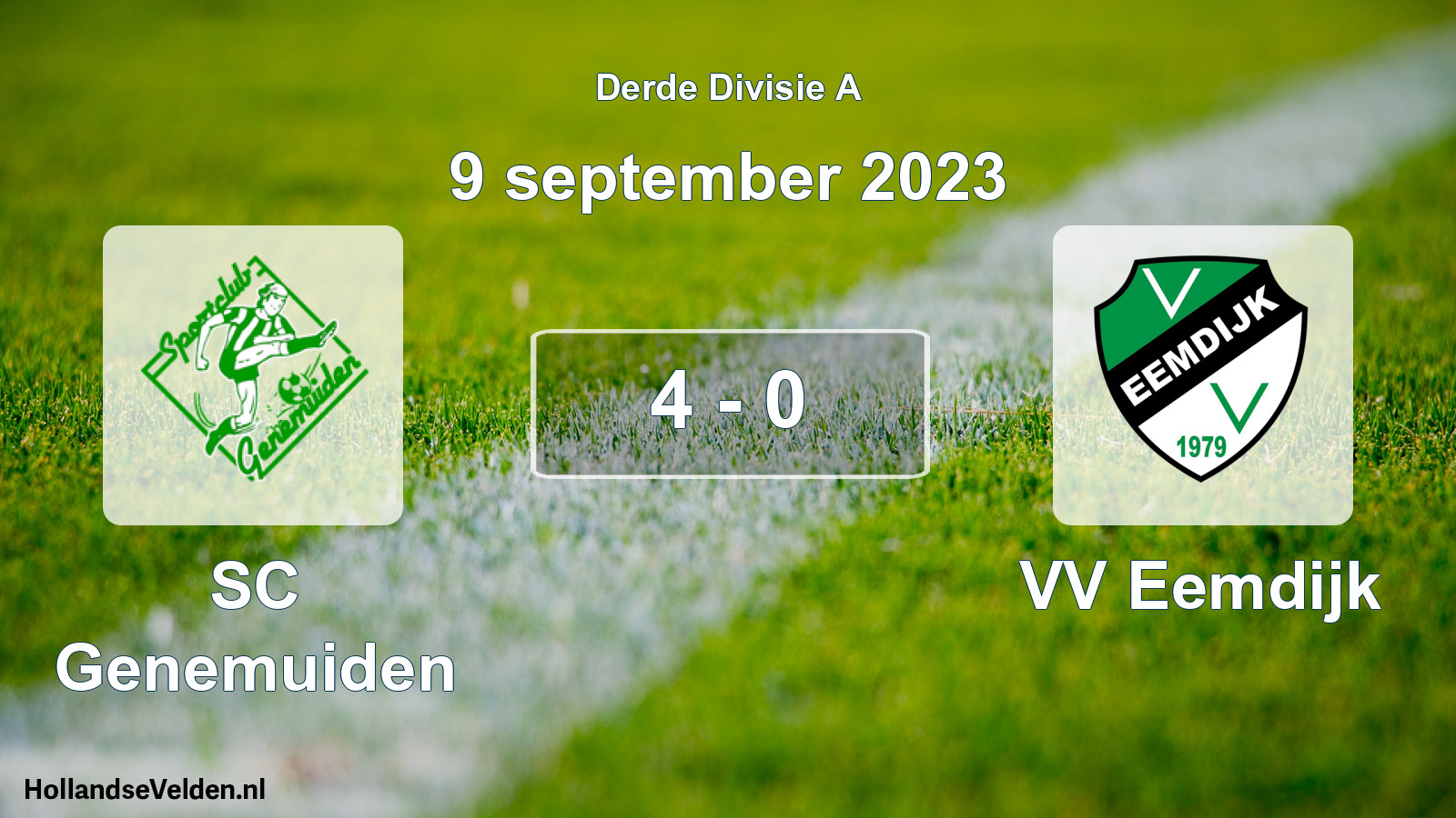 Total number of matches played: SC Genemuiden - VV Eemdijk 4 - 0 (9 September 2023)