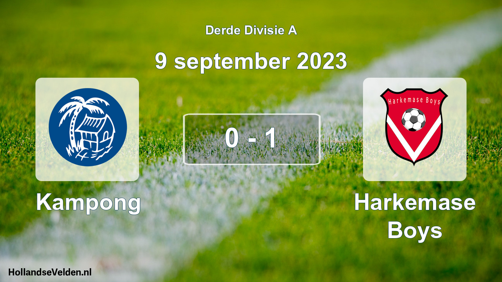 Total number of matches played: Kampong - Harkemase Boys 0 - 1 (9 September 2023)