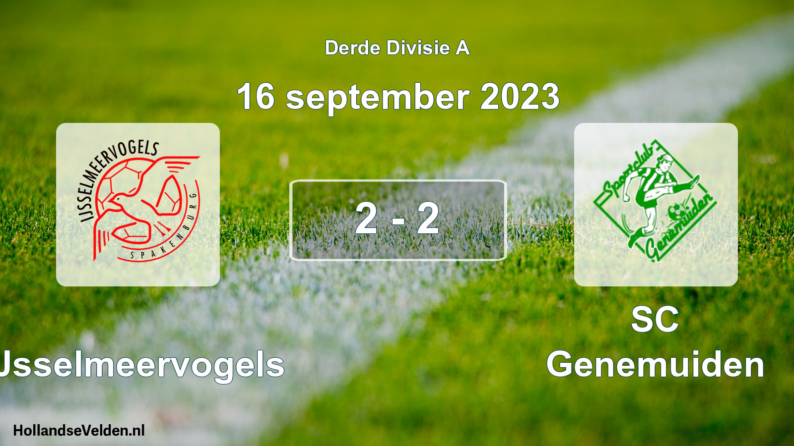Total number of matches played: IJsselmeervogels - SC Genemuiden 2 - 2 (16 September 2023)