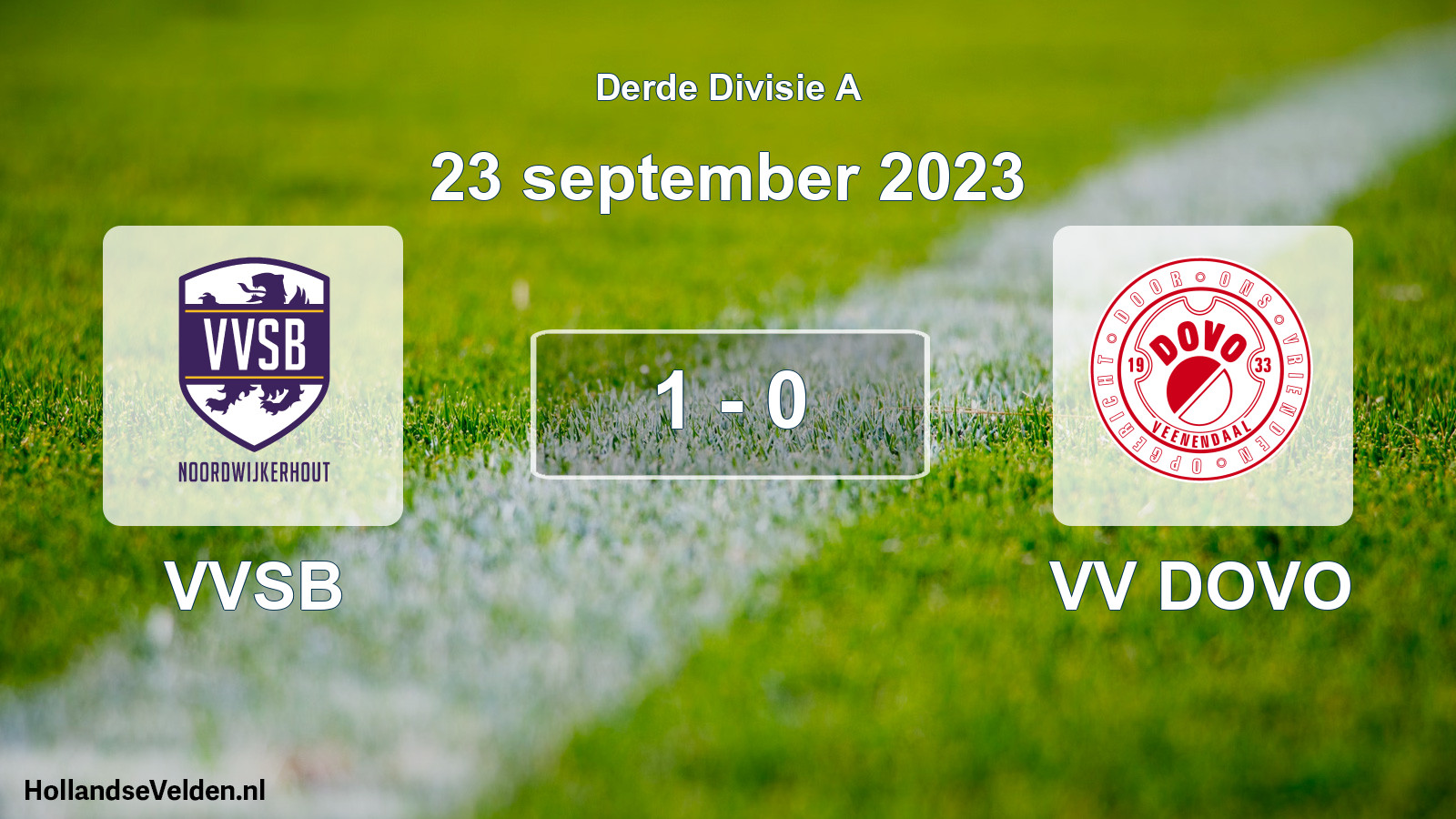 Total number of matches played: VVSB - VV DOVO 1 - 0 (23 September 2023)