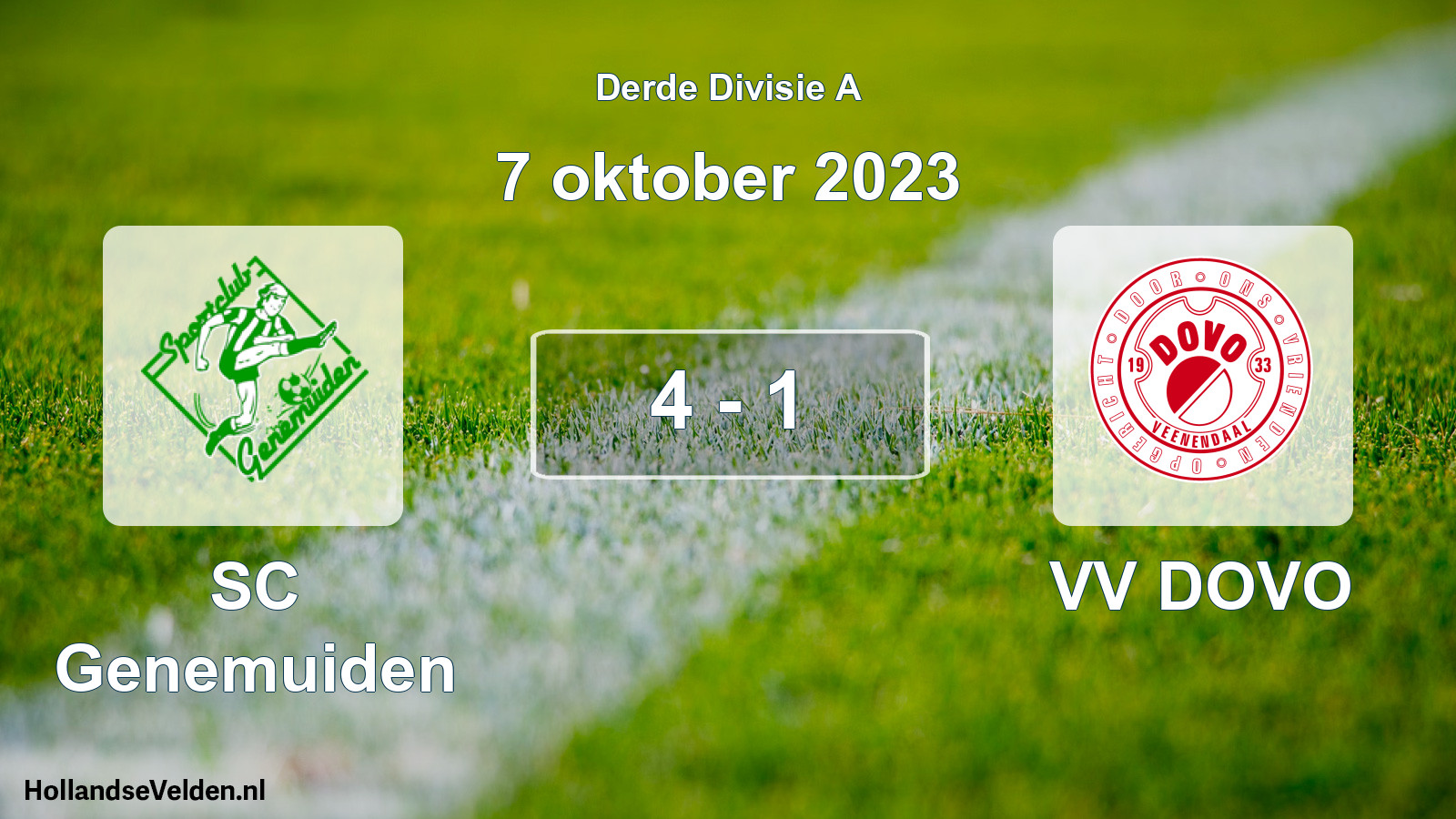 Total number of matches played: SC Genemuiden - VV DOVO 4 - 1 (7 October 2023)