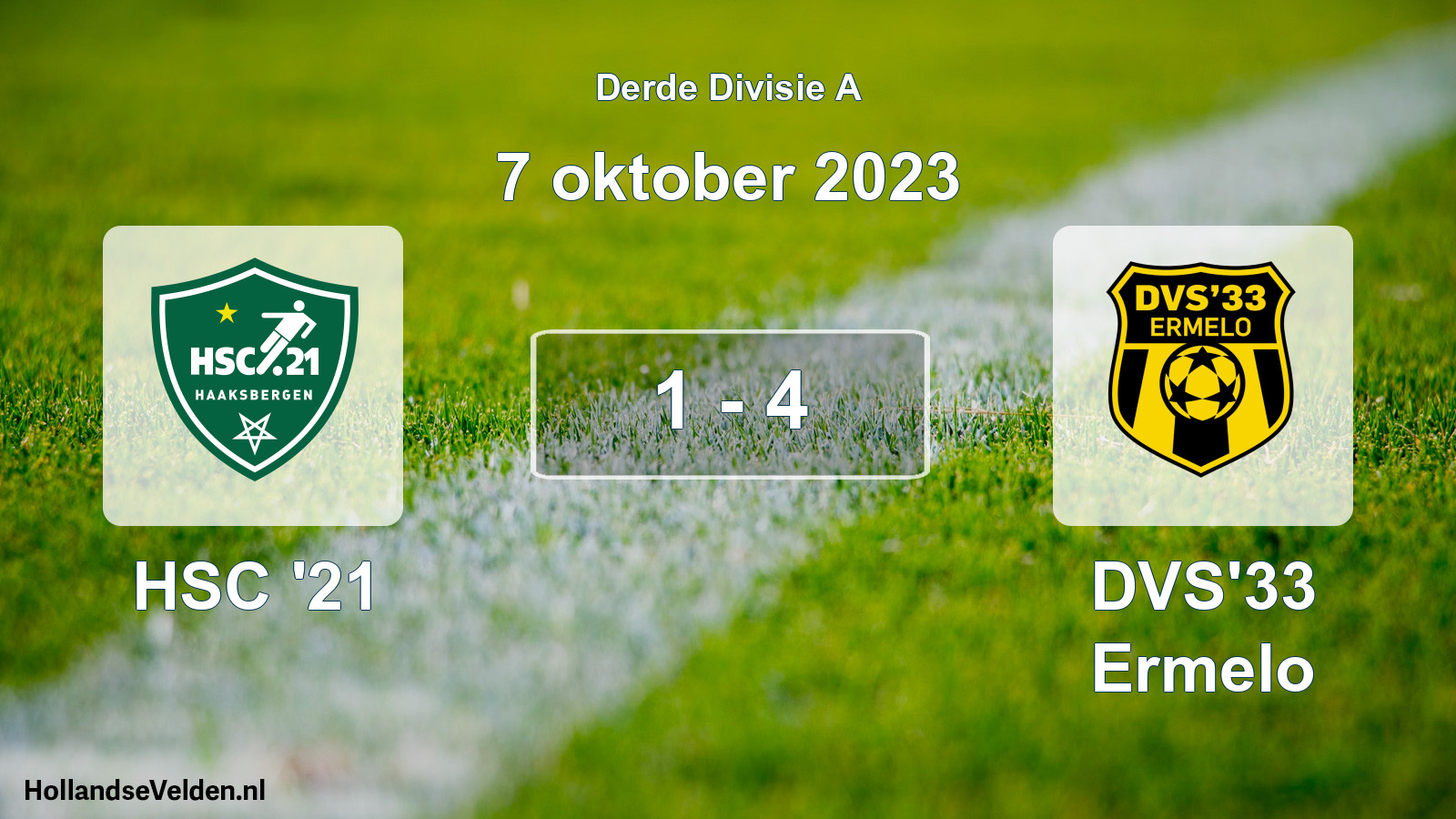 Total number of matches played: HSC '21 - DVS'33 Ermelo 1 - 4 (7 October 2023)