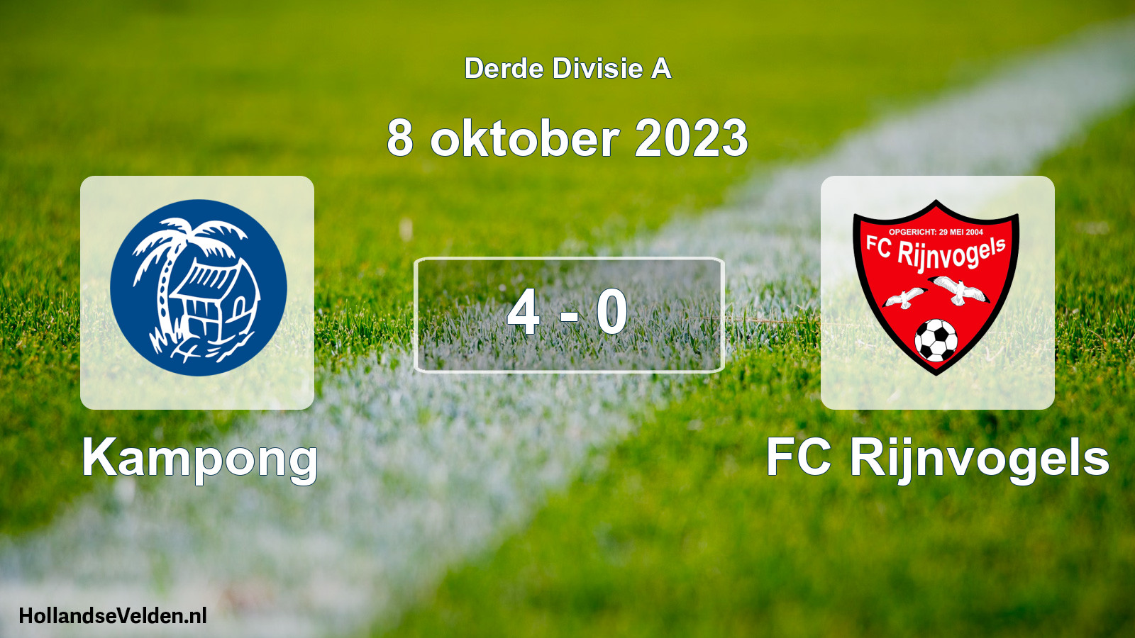 Total number of matches played: Kampong - FC Rijnvogels 4 - 0 (8 October 2023)