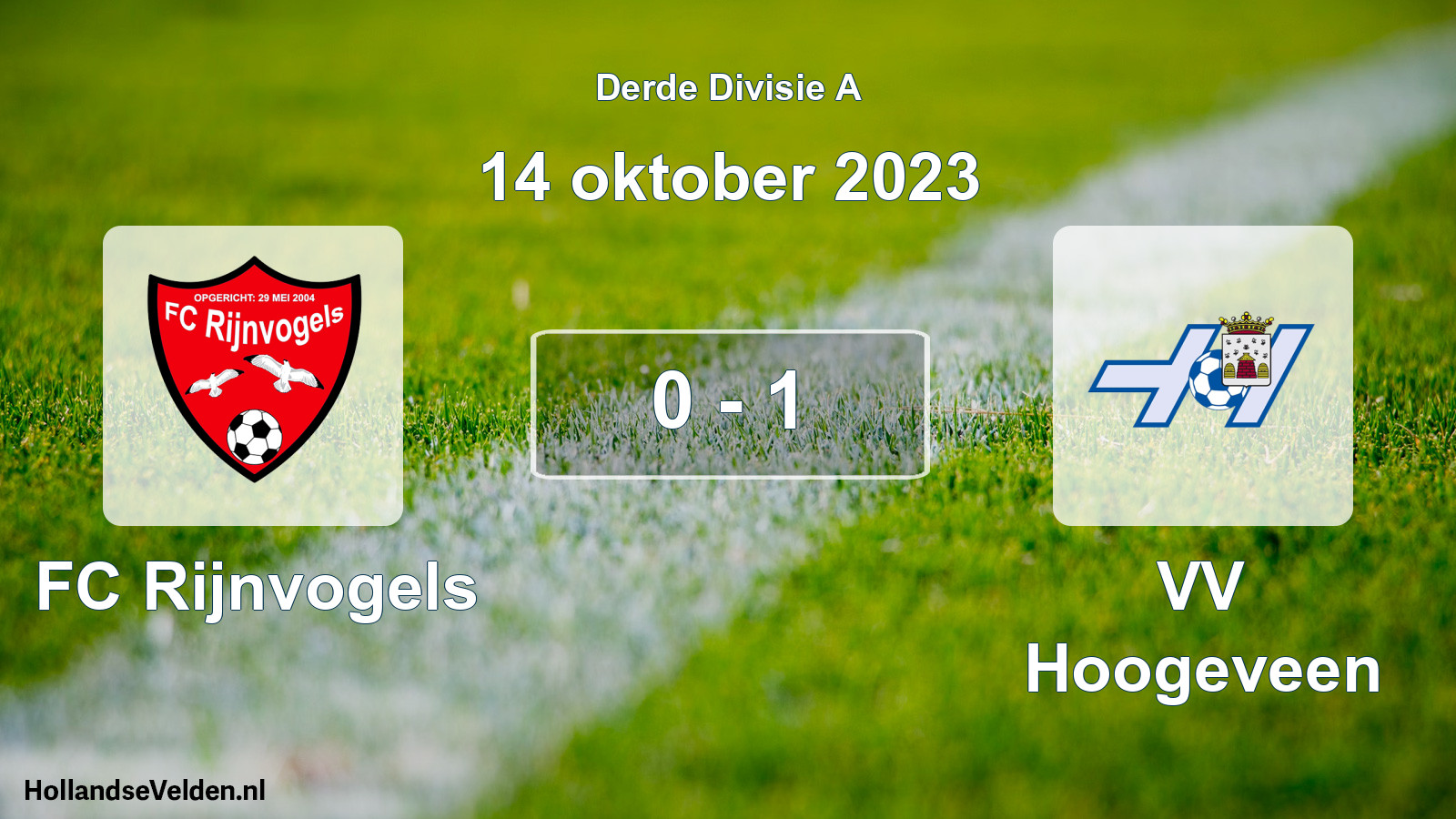 Total number of matches played: FC Rijnvogels - VV Hoogeveen 0 - 1 (14 October 2023)