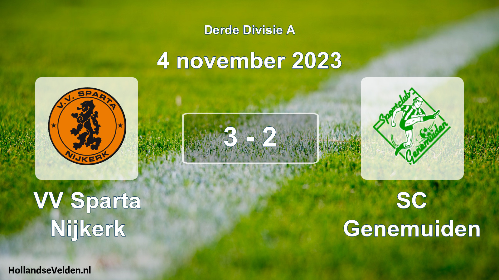 Total number of matches played: VV Sparta Nijkerk - SC Genemuiden 3 - 2 (4 November 2023)